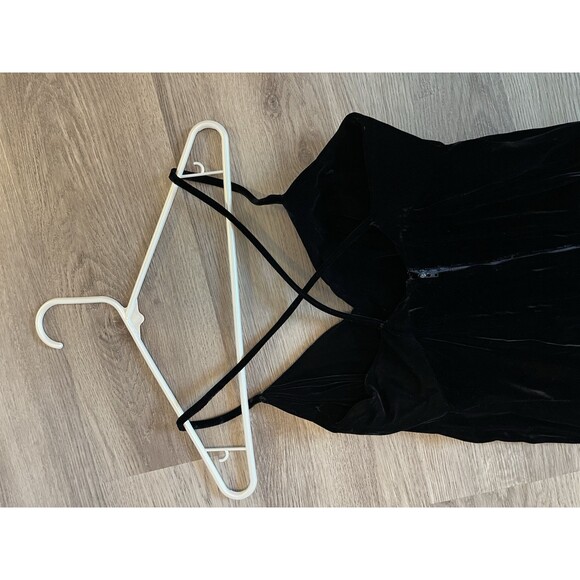 Vintage Velvet cross back Maxi Dress Babydoll fairy grunge vamp whimsigoth XS - Picture 5 of 14
